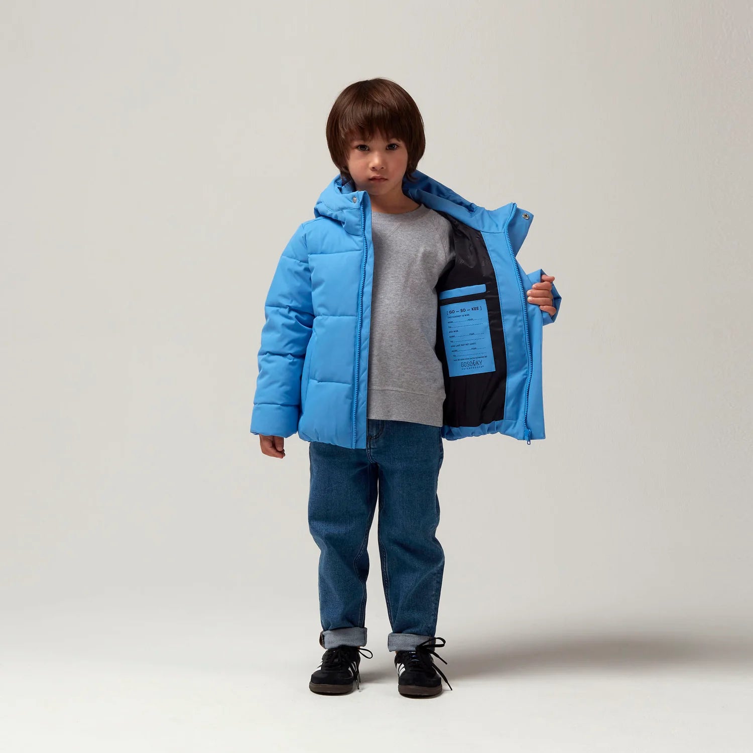 Gosoaky - winterjas dragon eye - marina blue