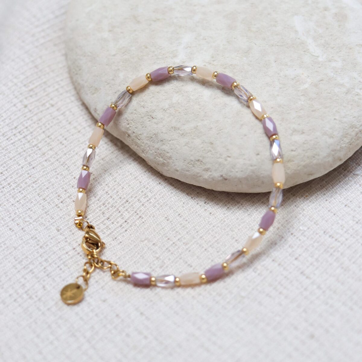 Label Kiki - terra lilac bracelet gold