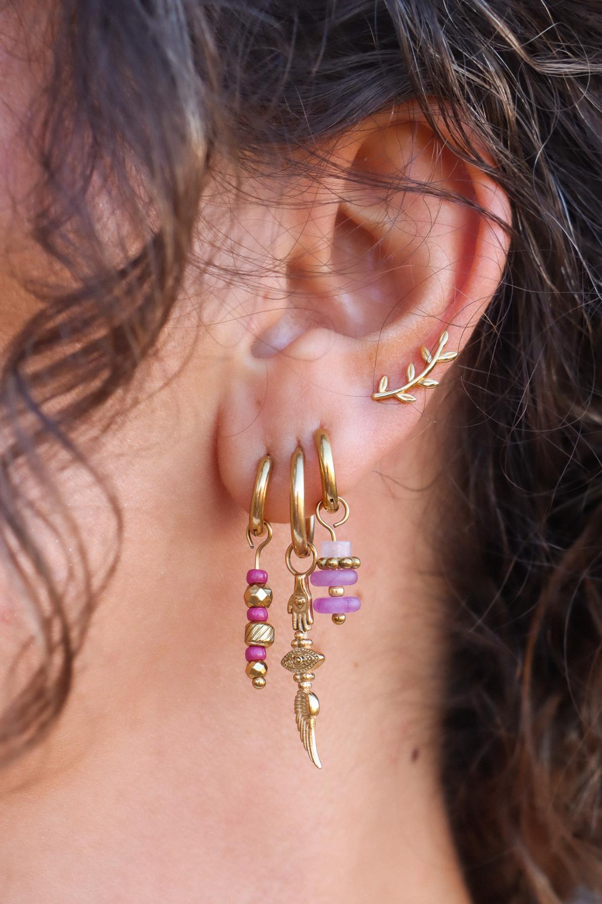 Label Kiki - leaf gold