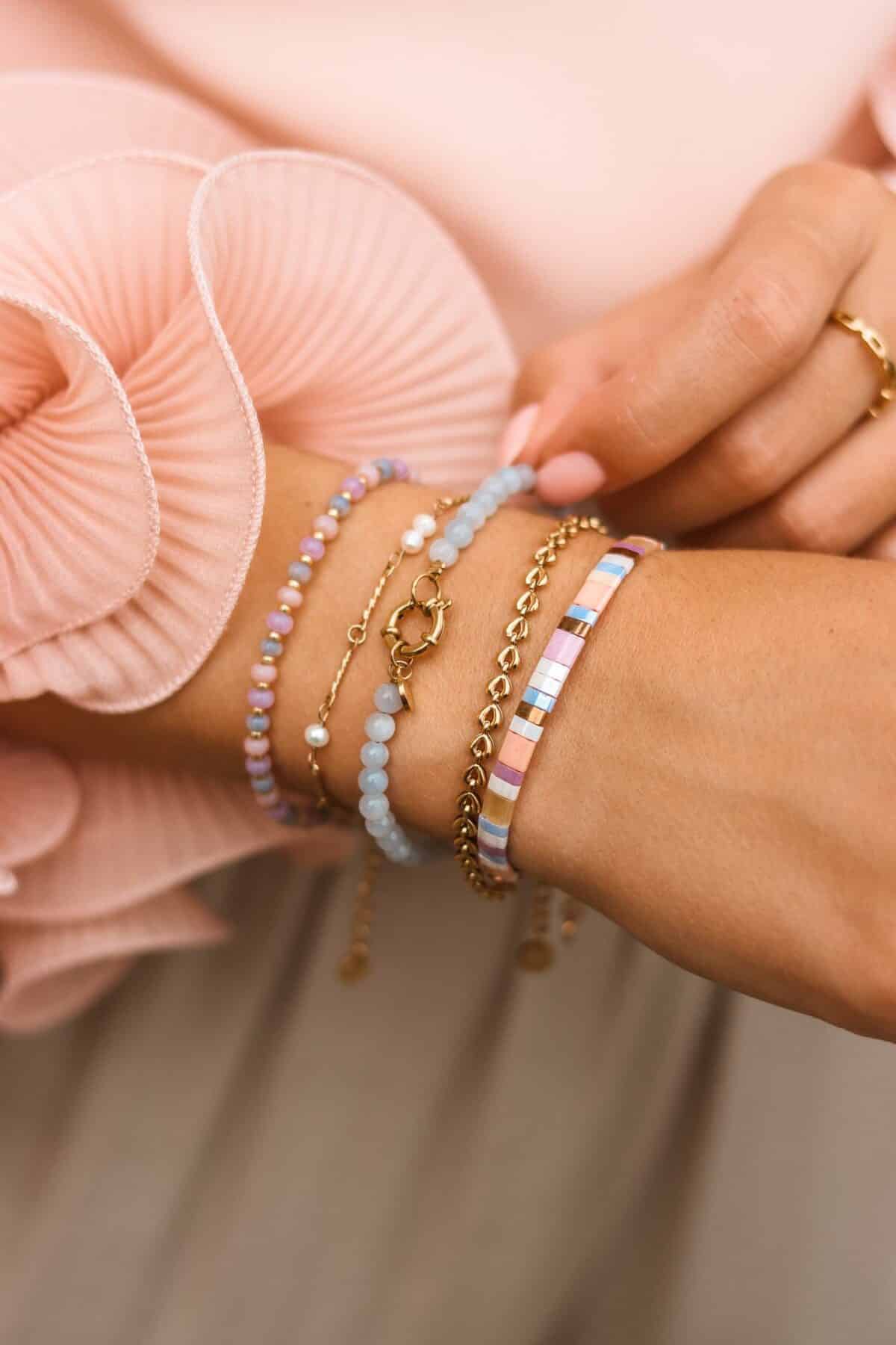 Label Kiki - shell bracelet gold