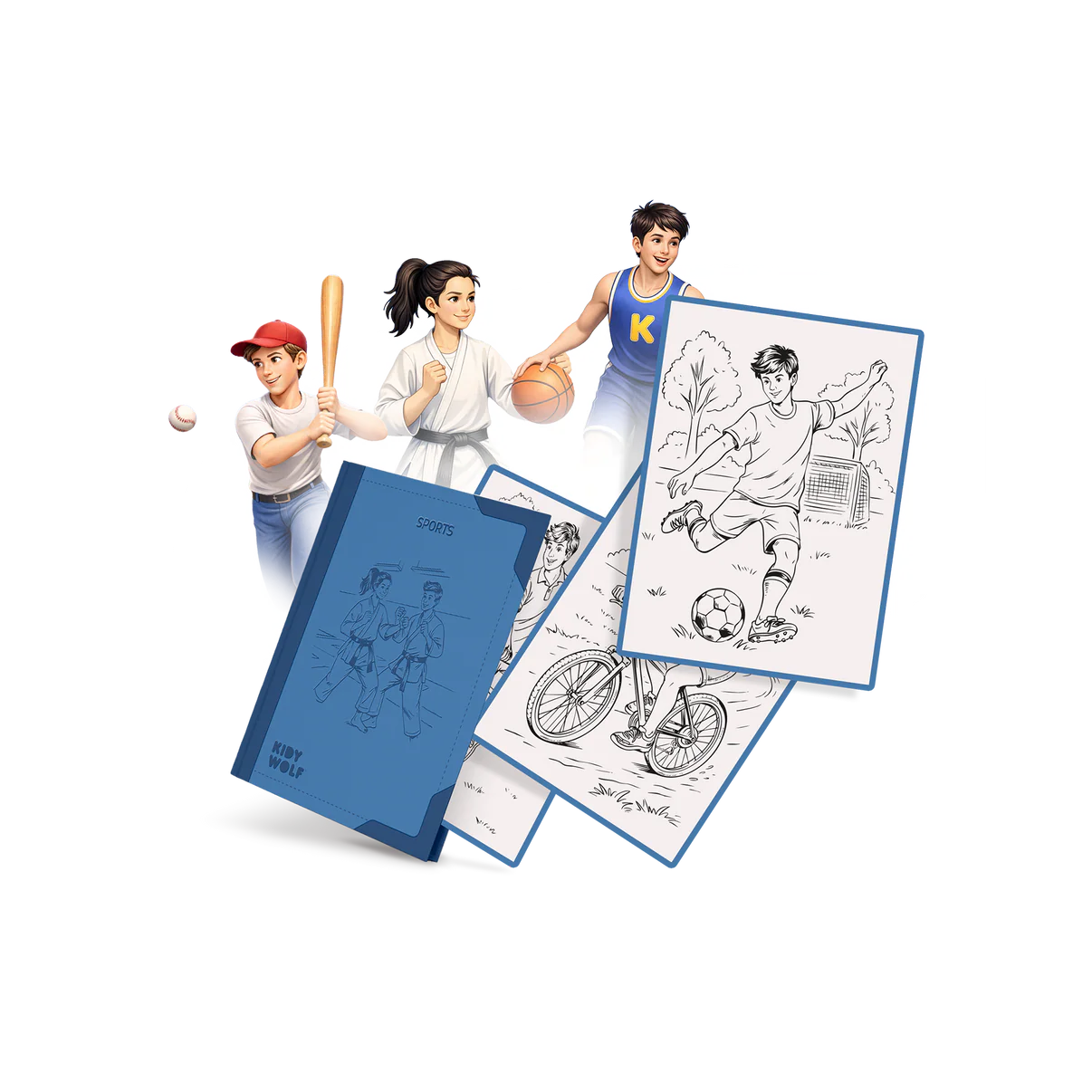 Kidywolf - kidydraw pad 8+ refill - sport