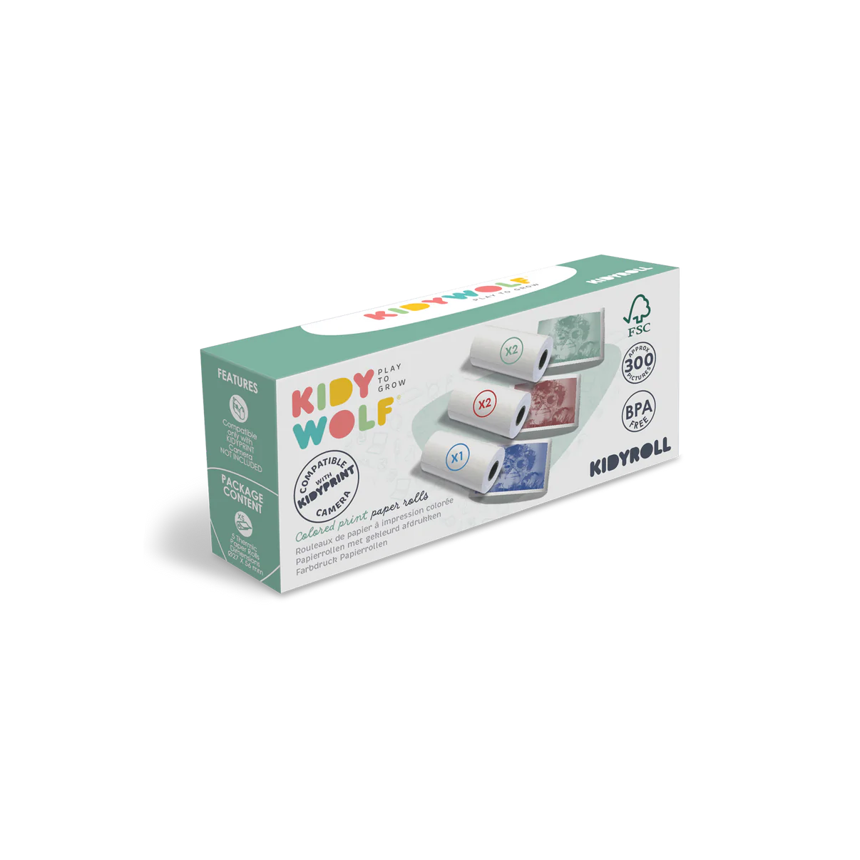 Kidywolf - kidyroll camera rollen voor kidyprint - kleur