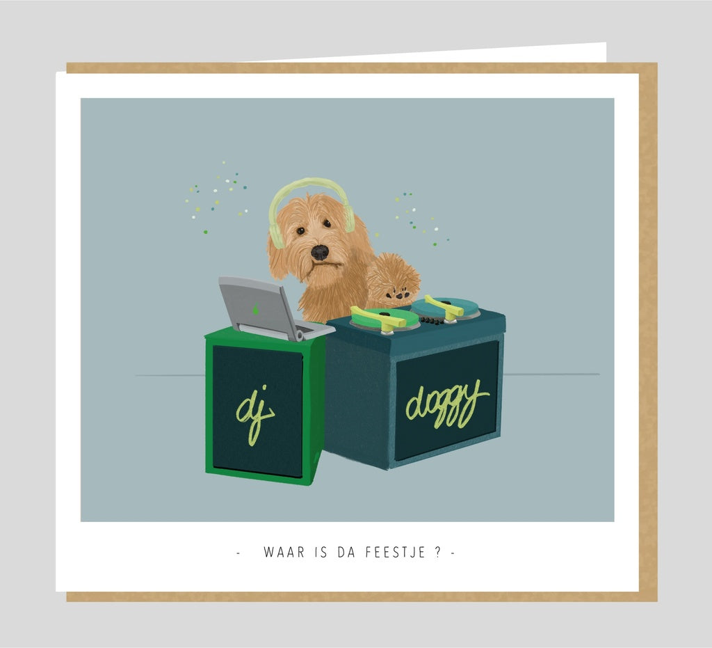 Mailbox - wenskaart - waar is da feestje?