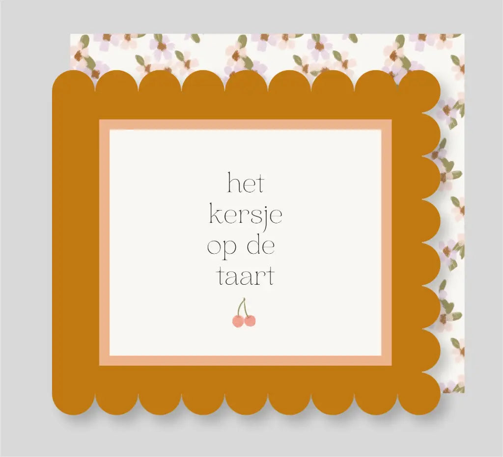Mailbox - wenskaart - het kersje op de taart