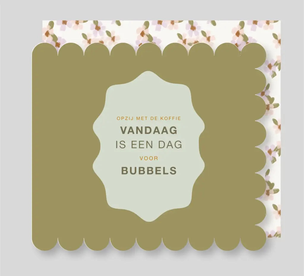 Mailbox - wenskaart - vandaag is een dag voor bubbels