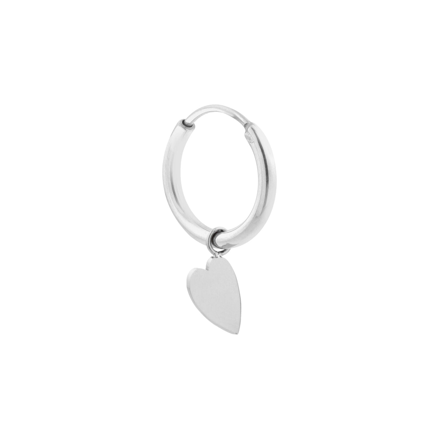 Label Kiki - heart hoop silver