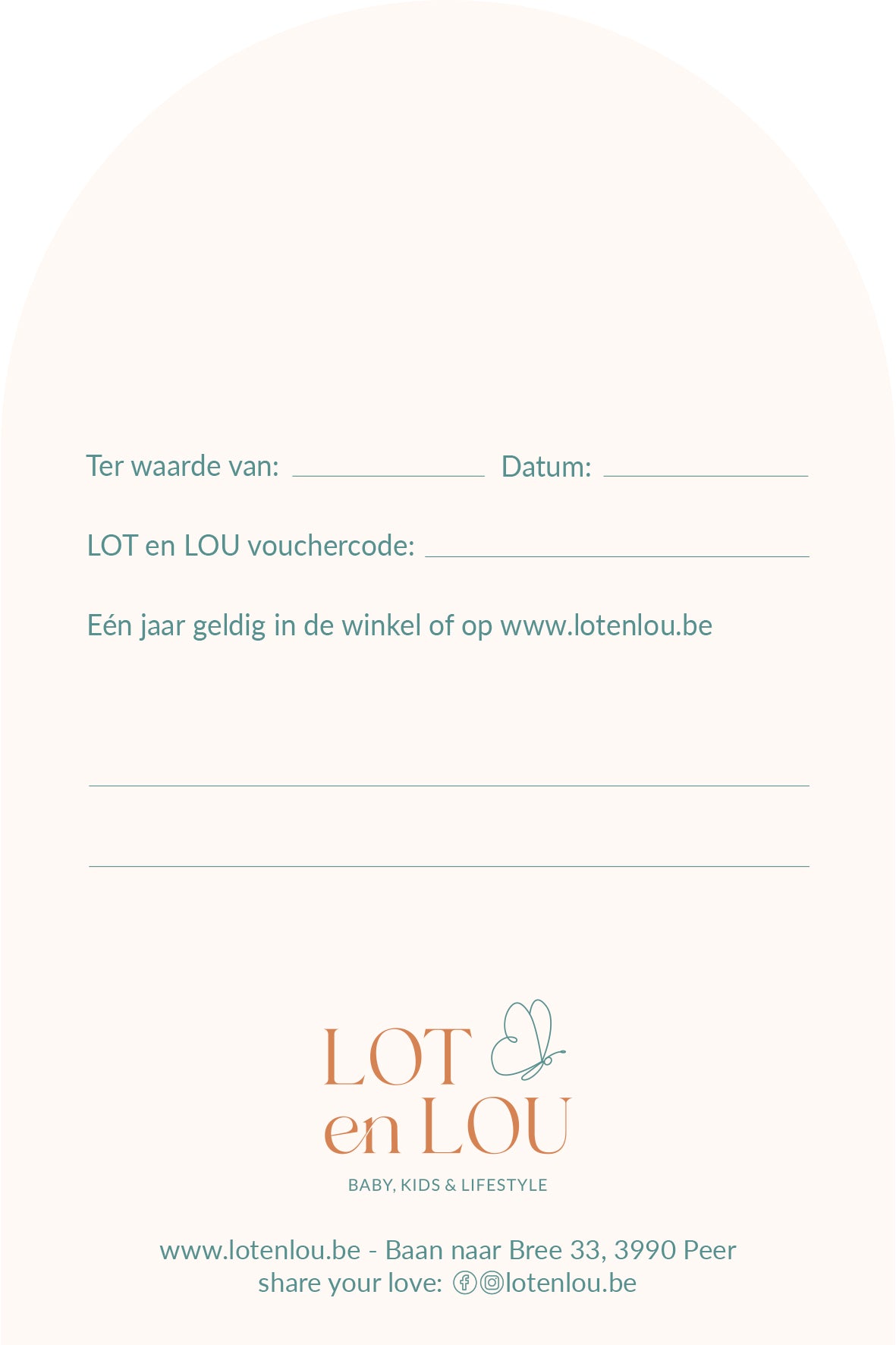 LOT en LOU cadeaubon (post)