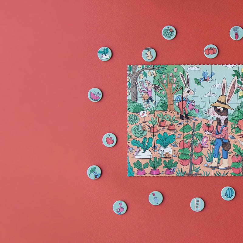 Londji - zoek en vind puzzel - rabbit's garden