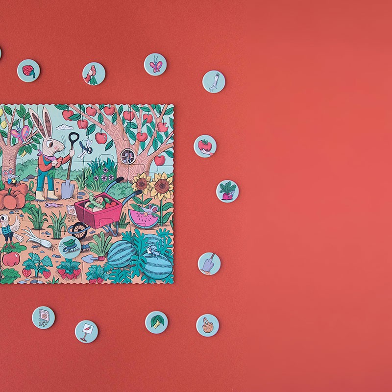Londji - zoek en vind puzzel - rabbit's garden