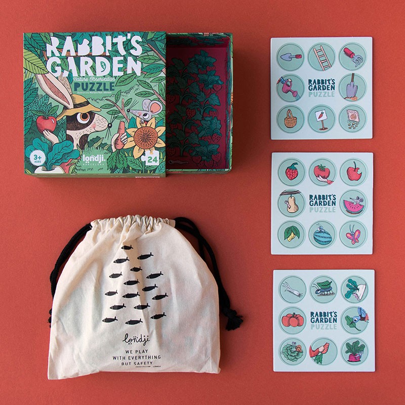 Londji - zoek en vind puzzel - rabbit's garden