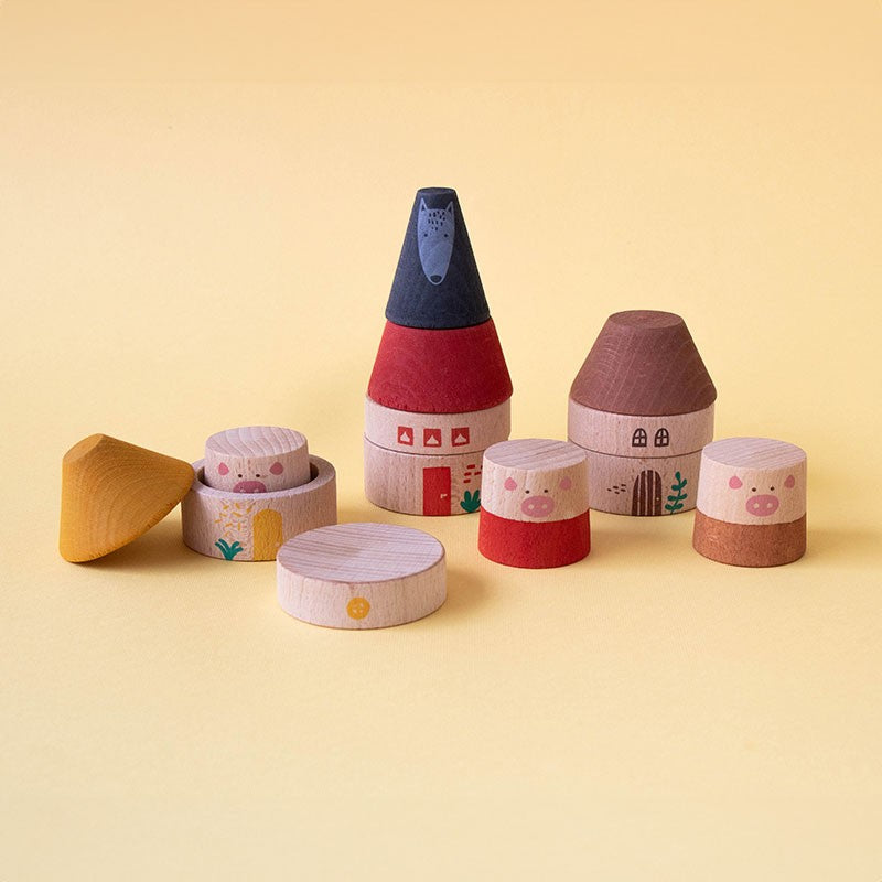 Londji - houten spel - my 3 little pigs