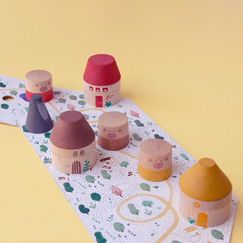 Londji - houten spel - my 3 little pigs