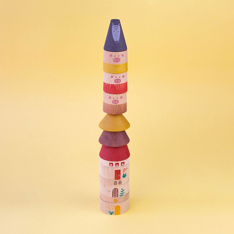 Londji - houten spel - my 3 little pigs
