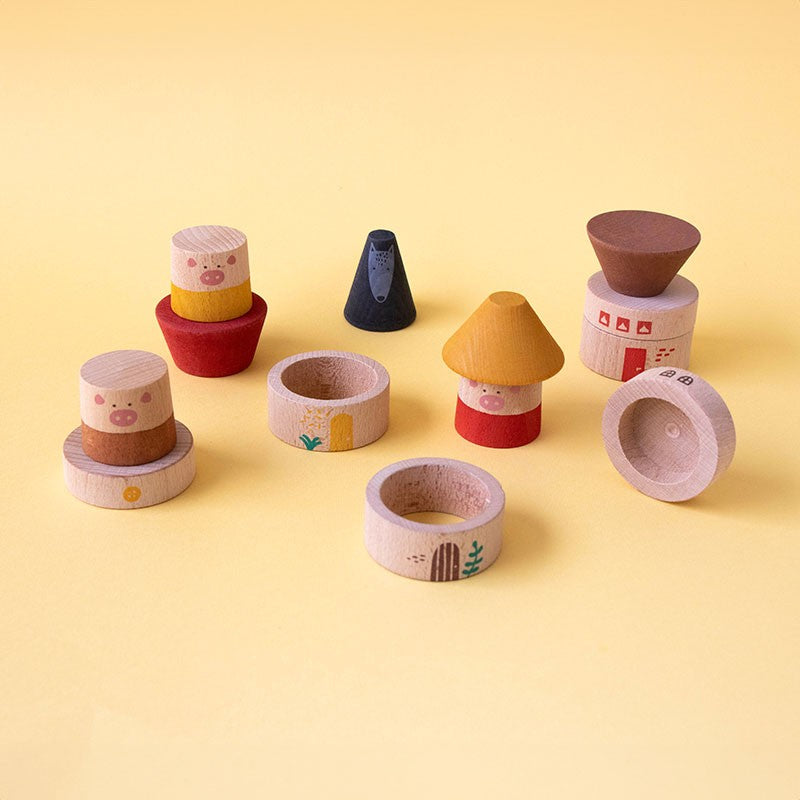 Londji - houten spel - my 3 little pigs