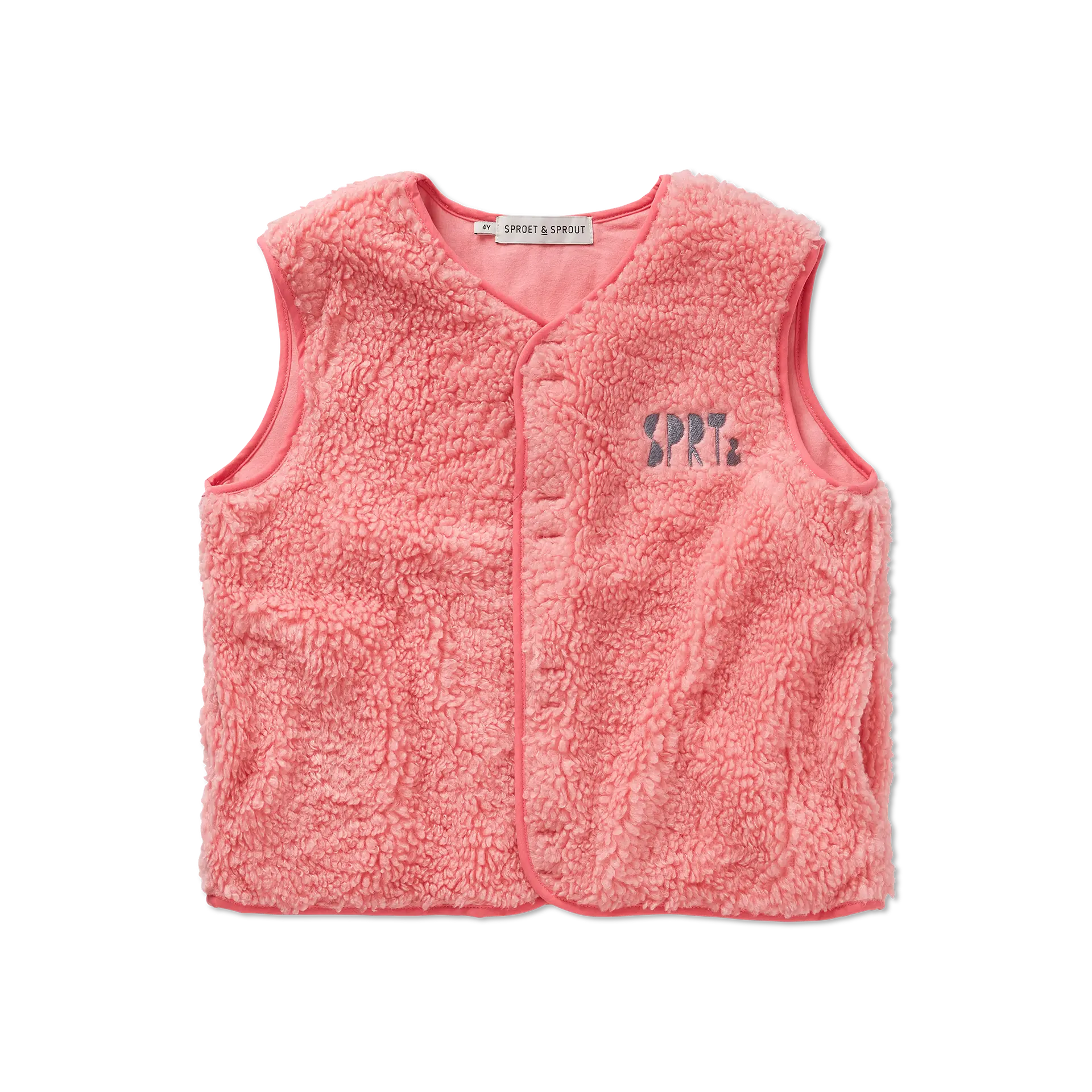 Sproet & Sprout - loose teddy gilet - bloom