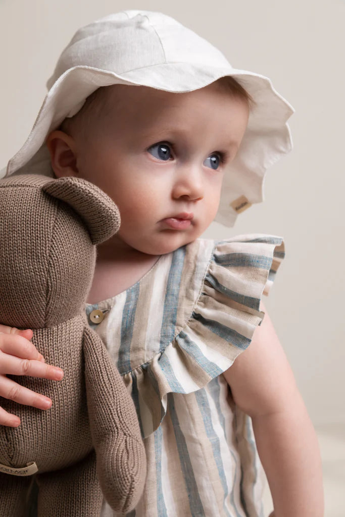 MarMar - drussa dress - dusty blue stripe