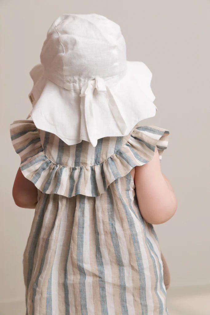 MarMar - drussa dress - dusty blue stripe