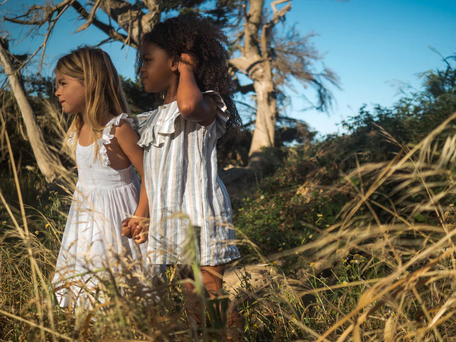 MarMar - drussa dress - dusty blue stripe