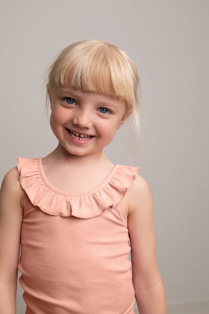 MarMar - modal fine rib top - soft coral