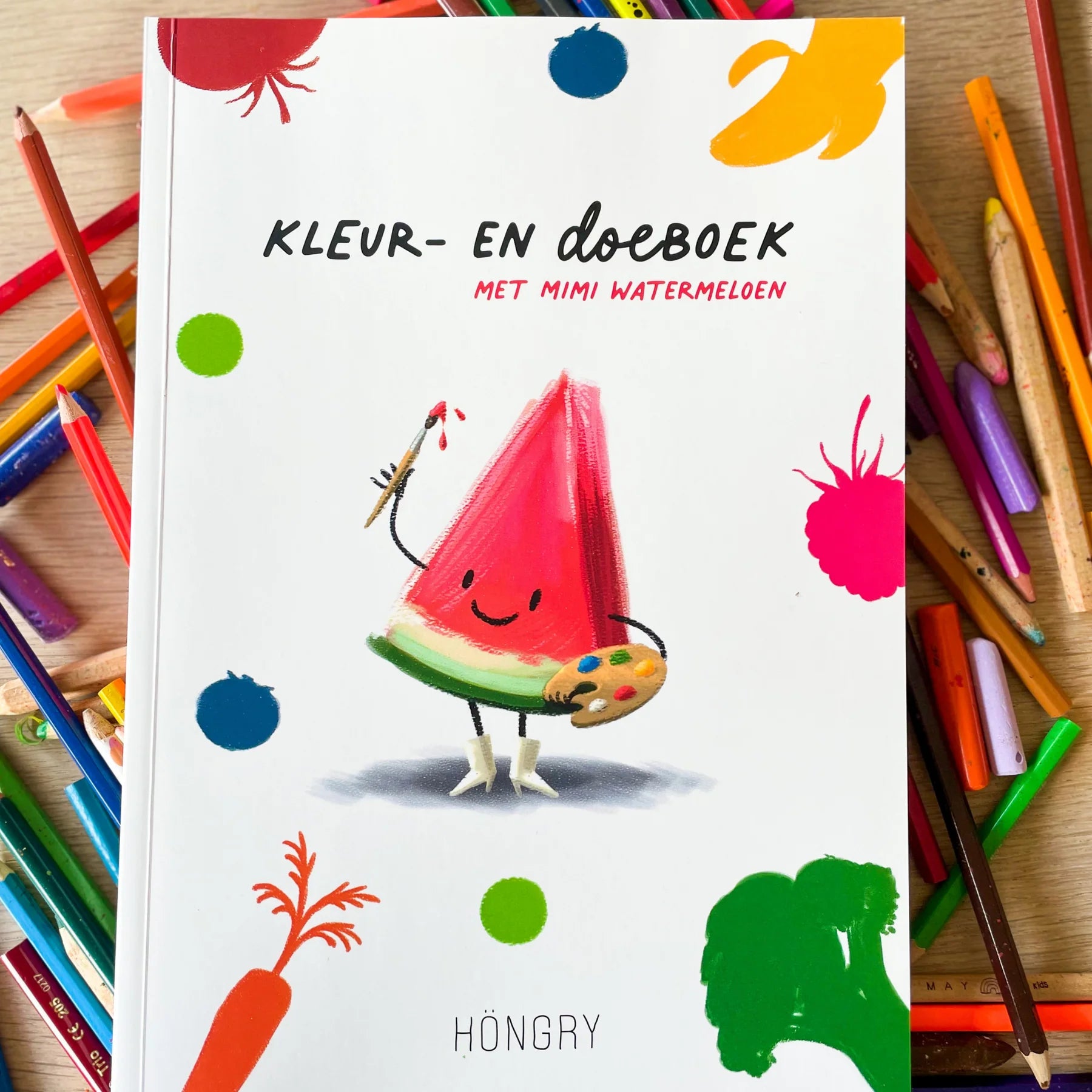 Höngry - boek - mimi watermeloen kleur & doeboek met stickers