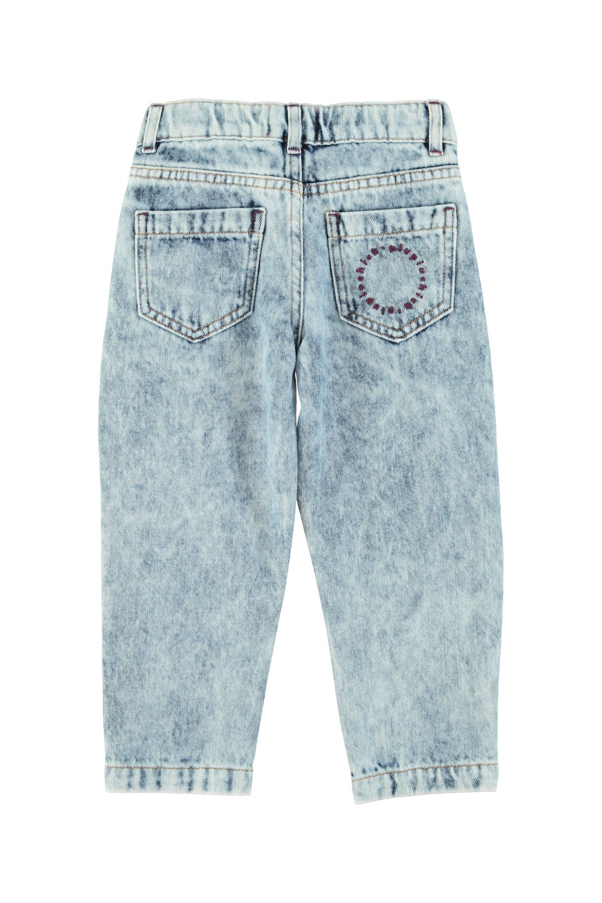Piupiuchick - mom fit trousers - washed blue denim