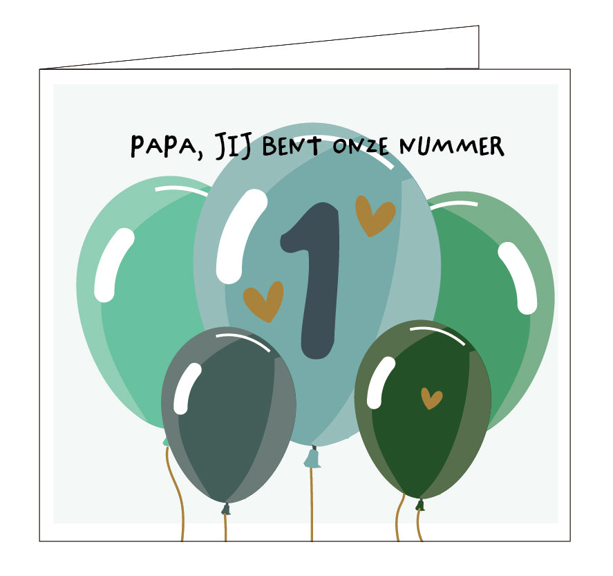 Mailbox - wenskaart - papa, jij bent onze nr 1