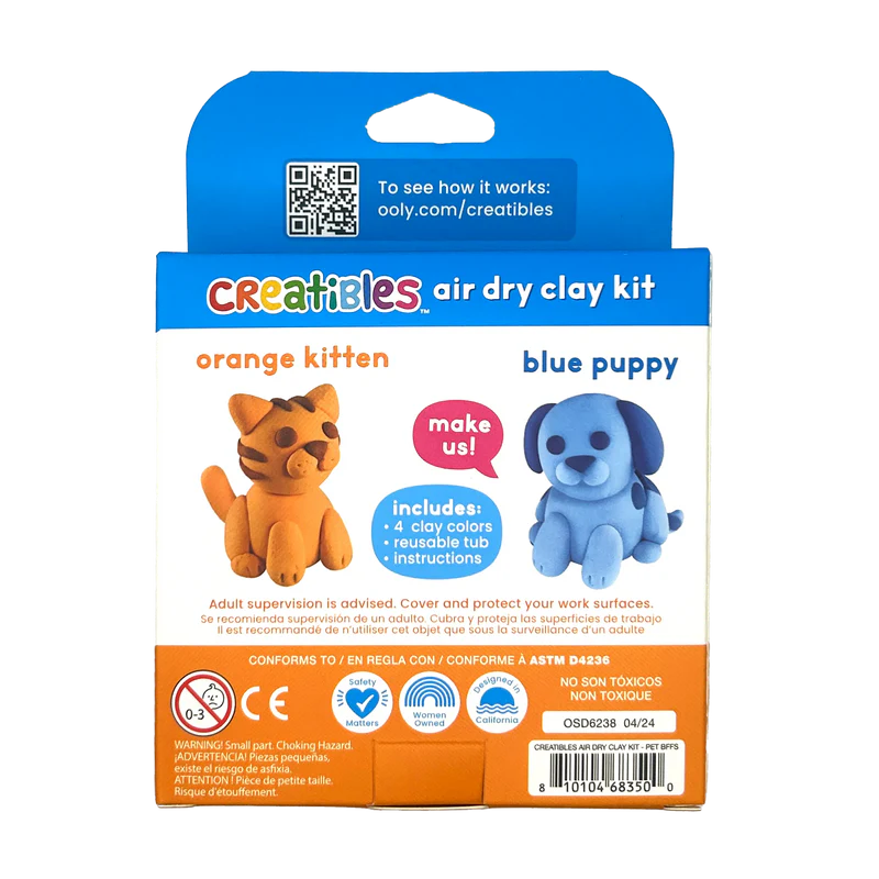 Ooly - creatives air dry clay kit - pet