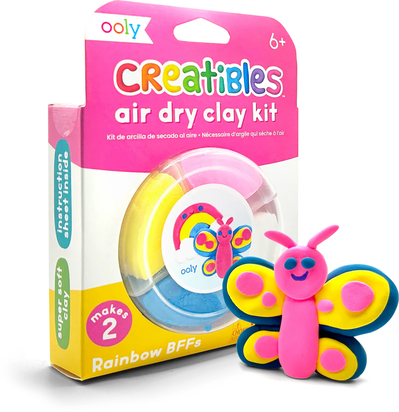 Ooly - creatives air dry clay kit - rainbow