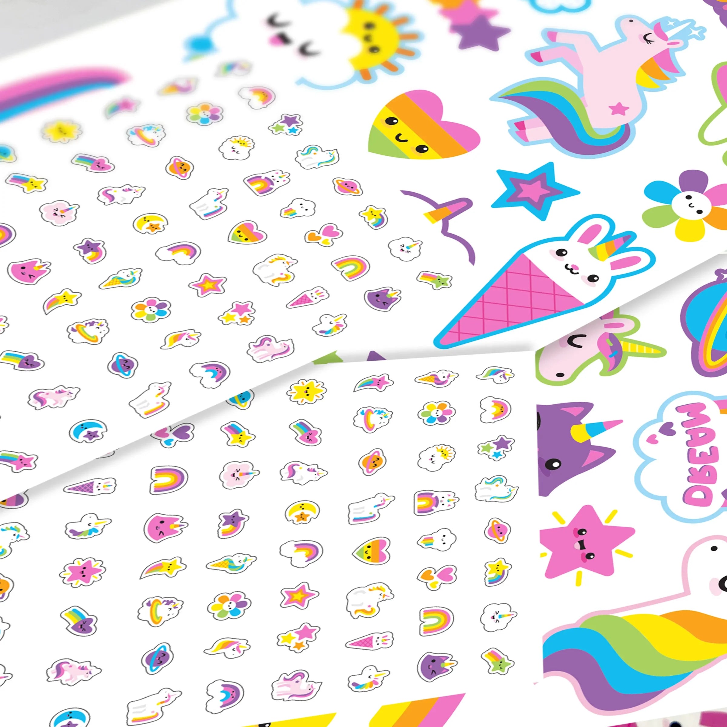 Ooly - tattoo palooza nail stickers & temporary tattoos - unicorns & rainbows