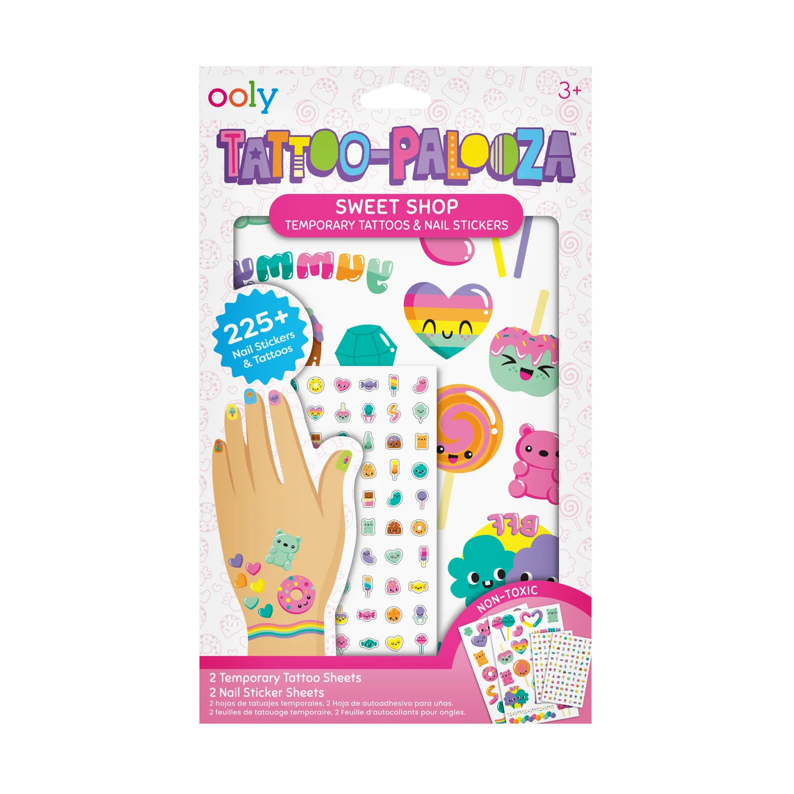 Ooly - tattoo palooza nail stickers & temporary tattoos - sweet shop