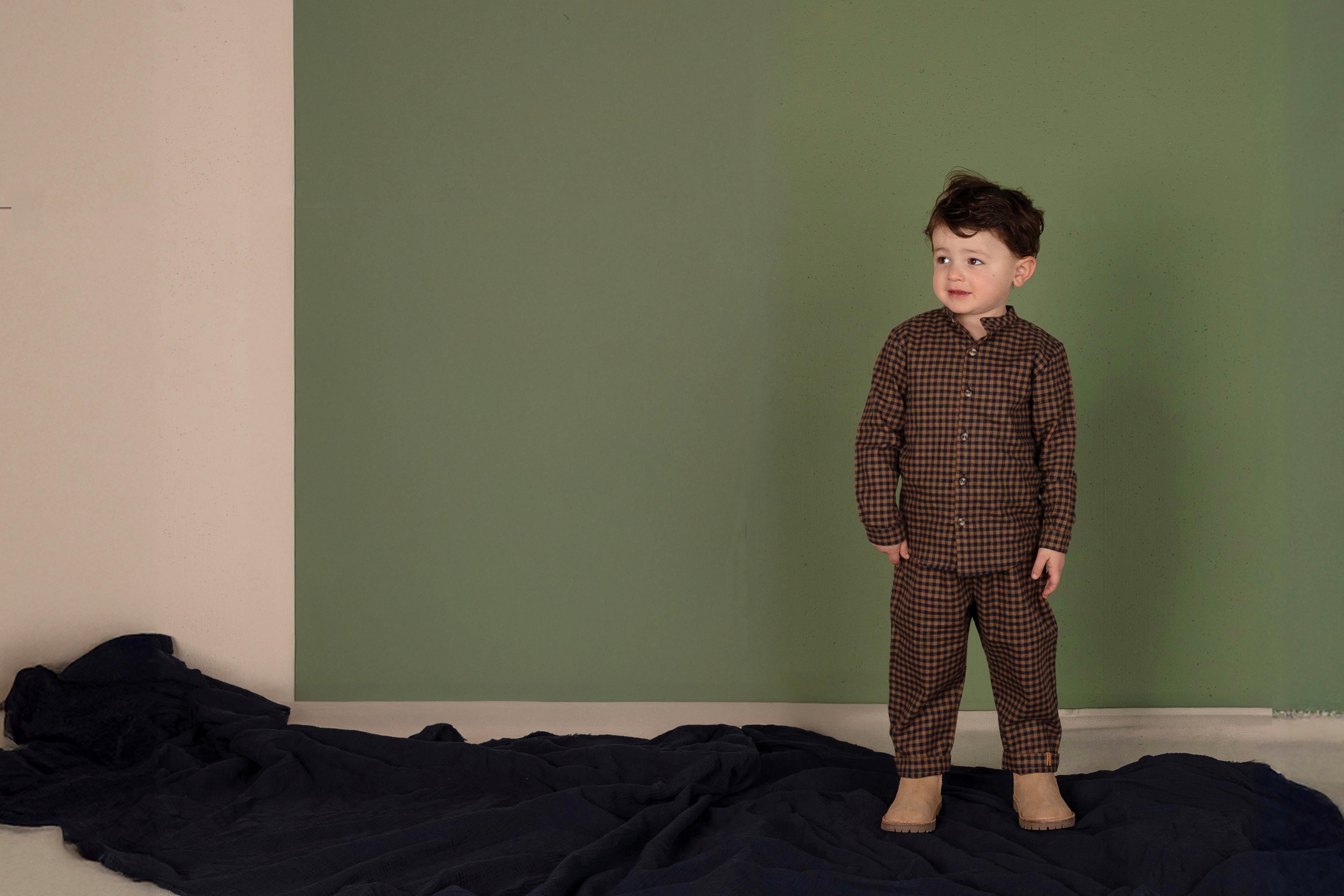 Nixnut - stic pants - navy checkered