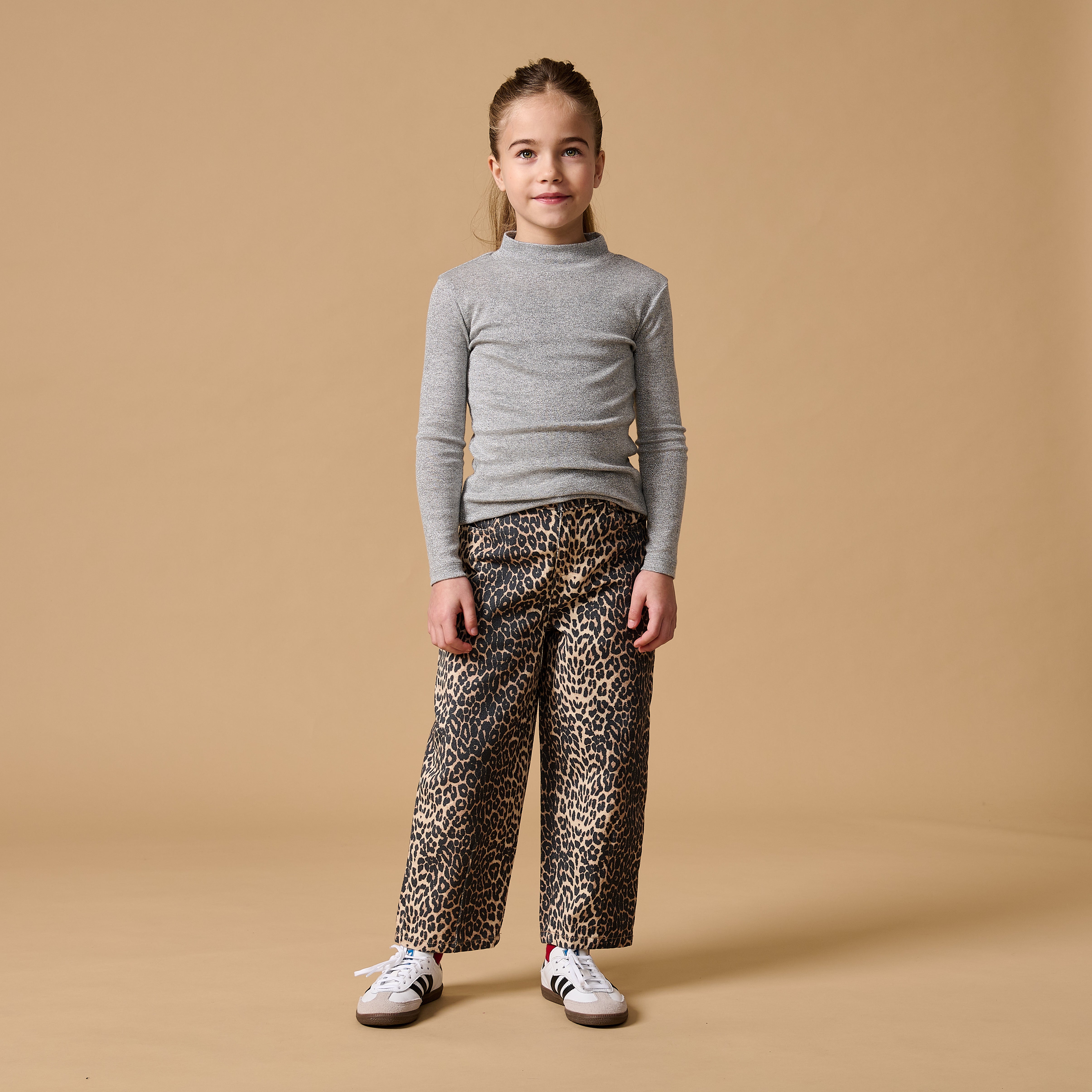 Petit Blush - turtle neck - silver lurex