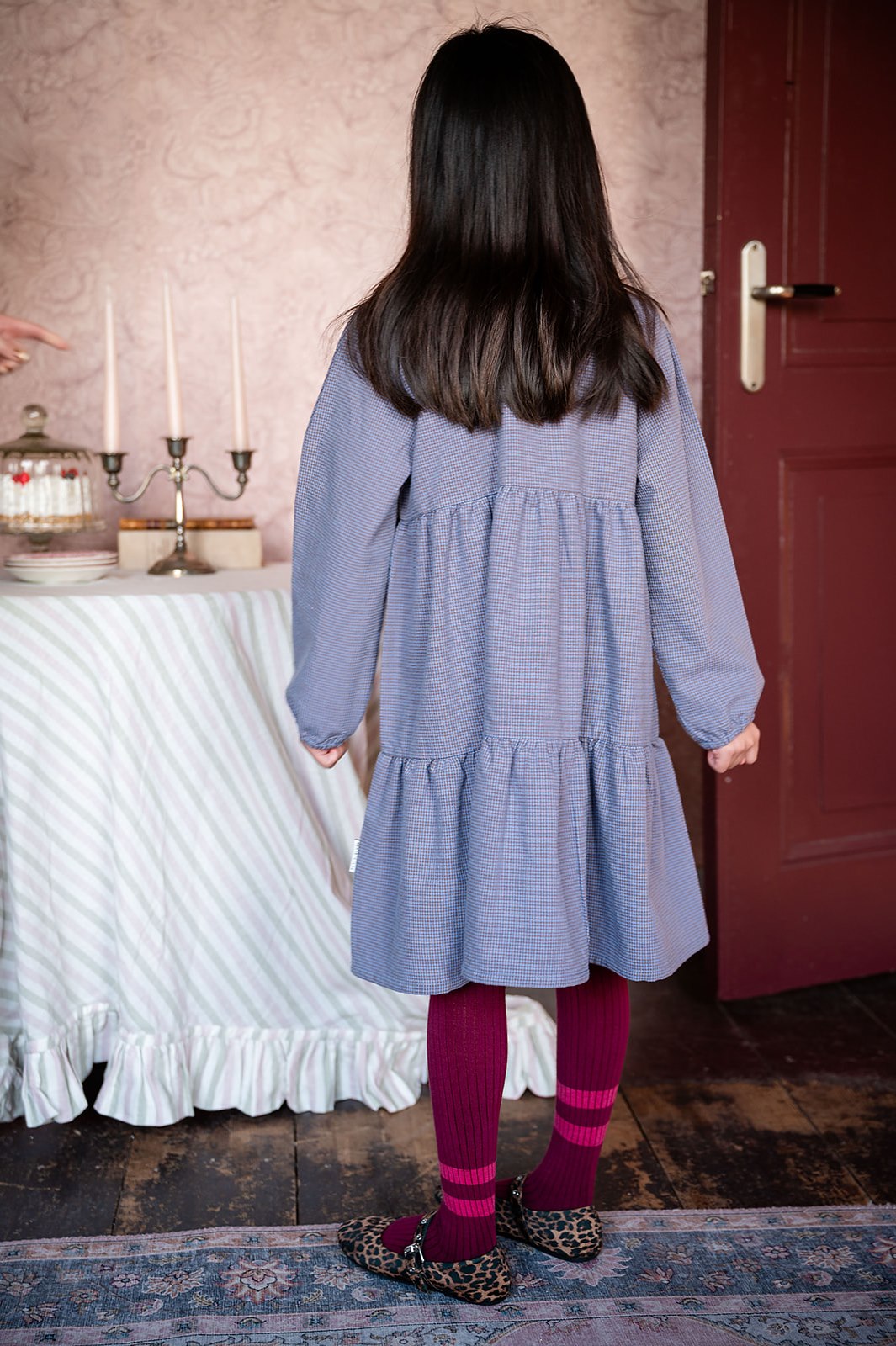 Petit Blush - tight stripes - bordeaux/rose
