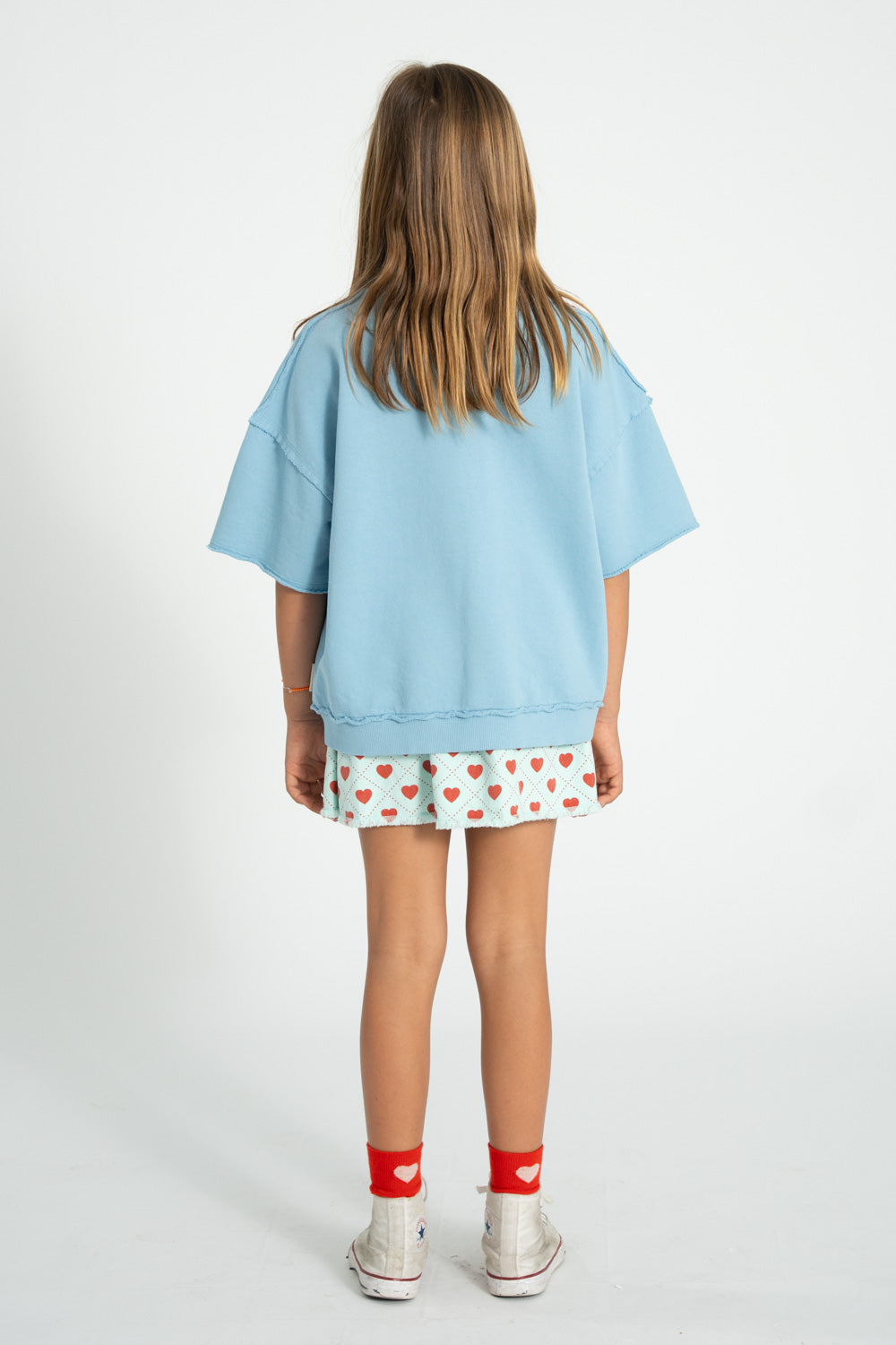 Piupiuchick - short sleeve sweatshirt - blue with A print