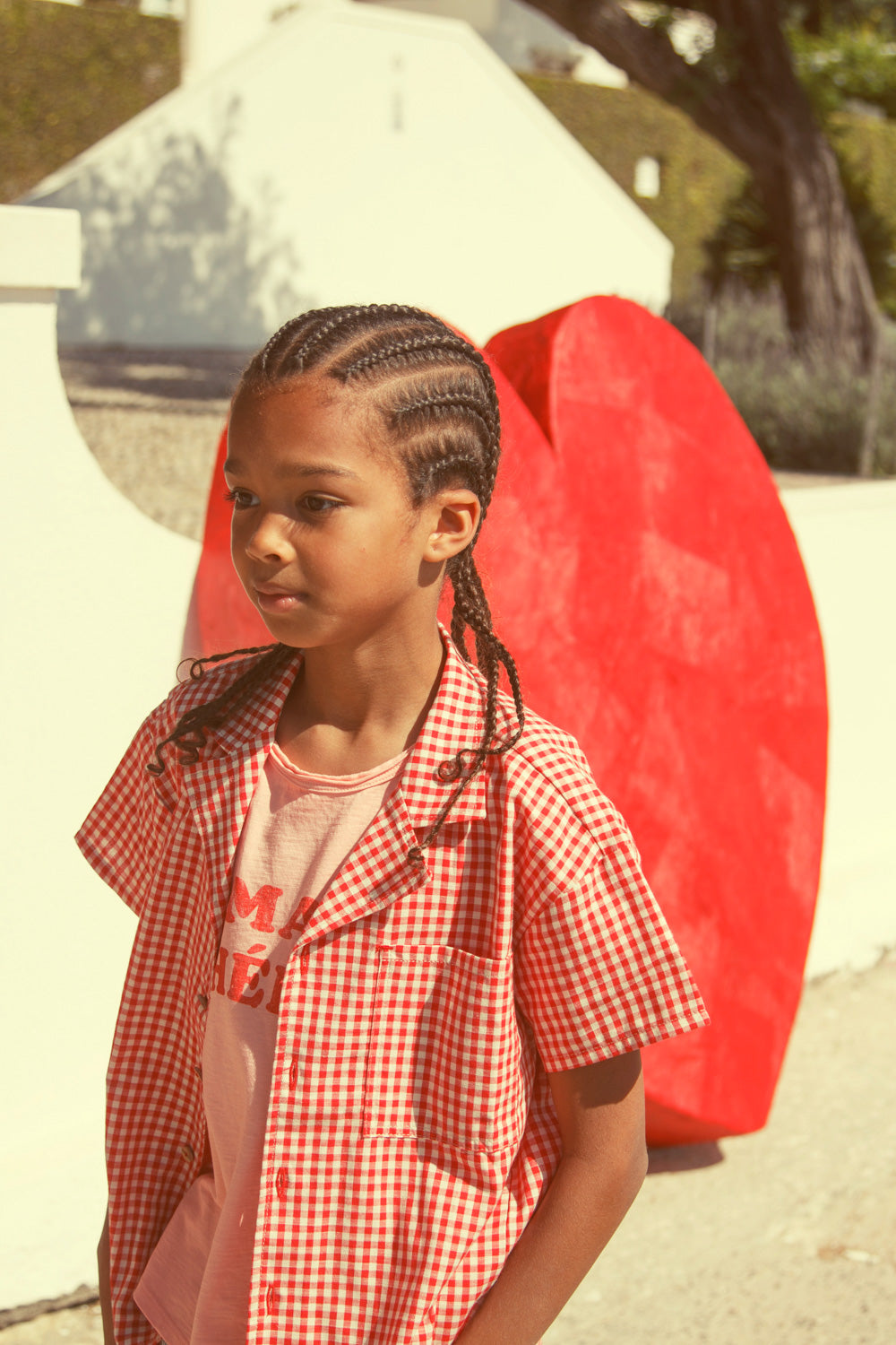 Piupiuchick - tshirt - light pink with ma cherie print