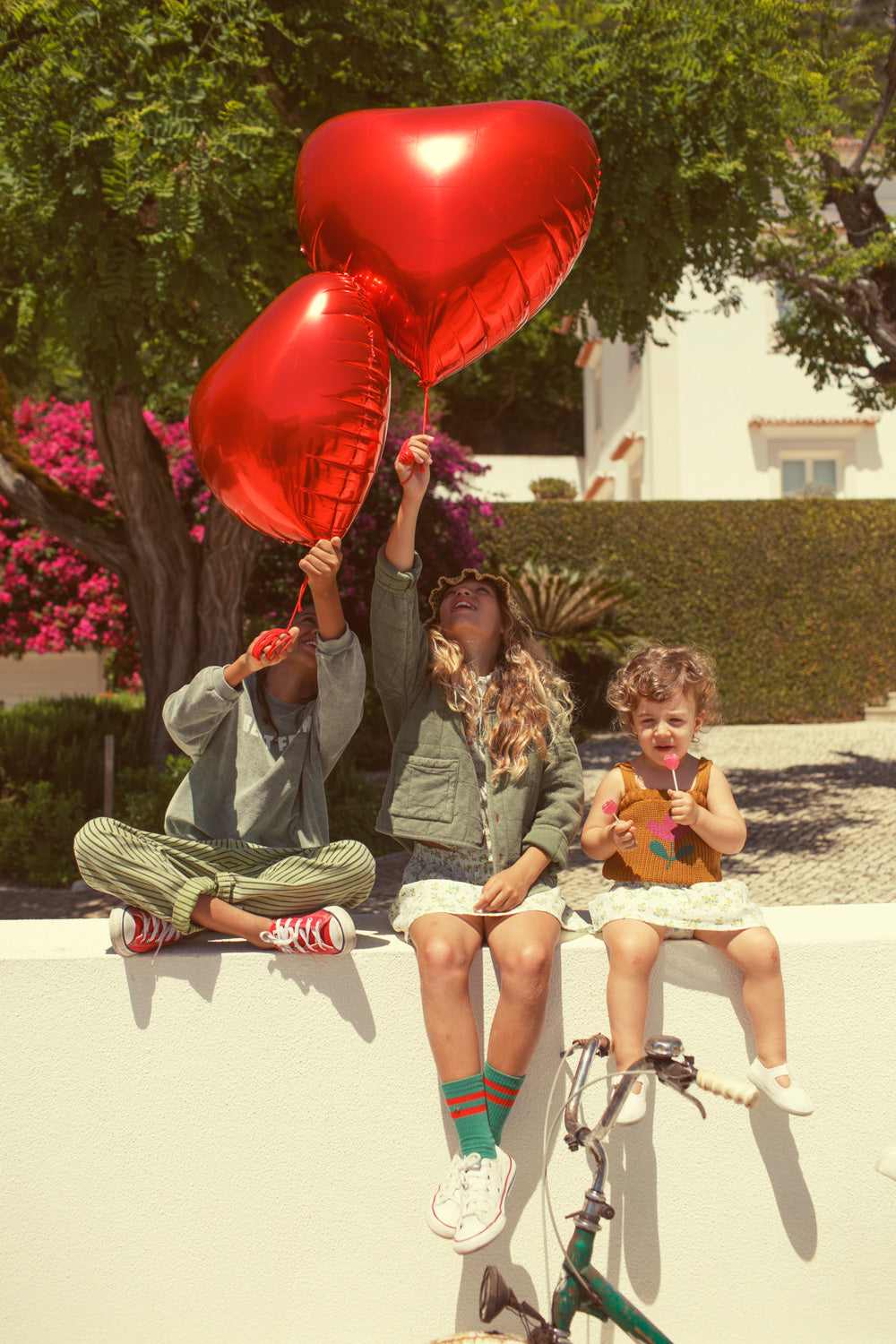 Piupiuchick - unisex trousers - green with indigo stripes