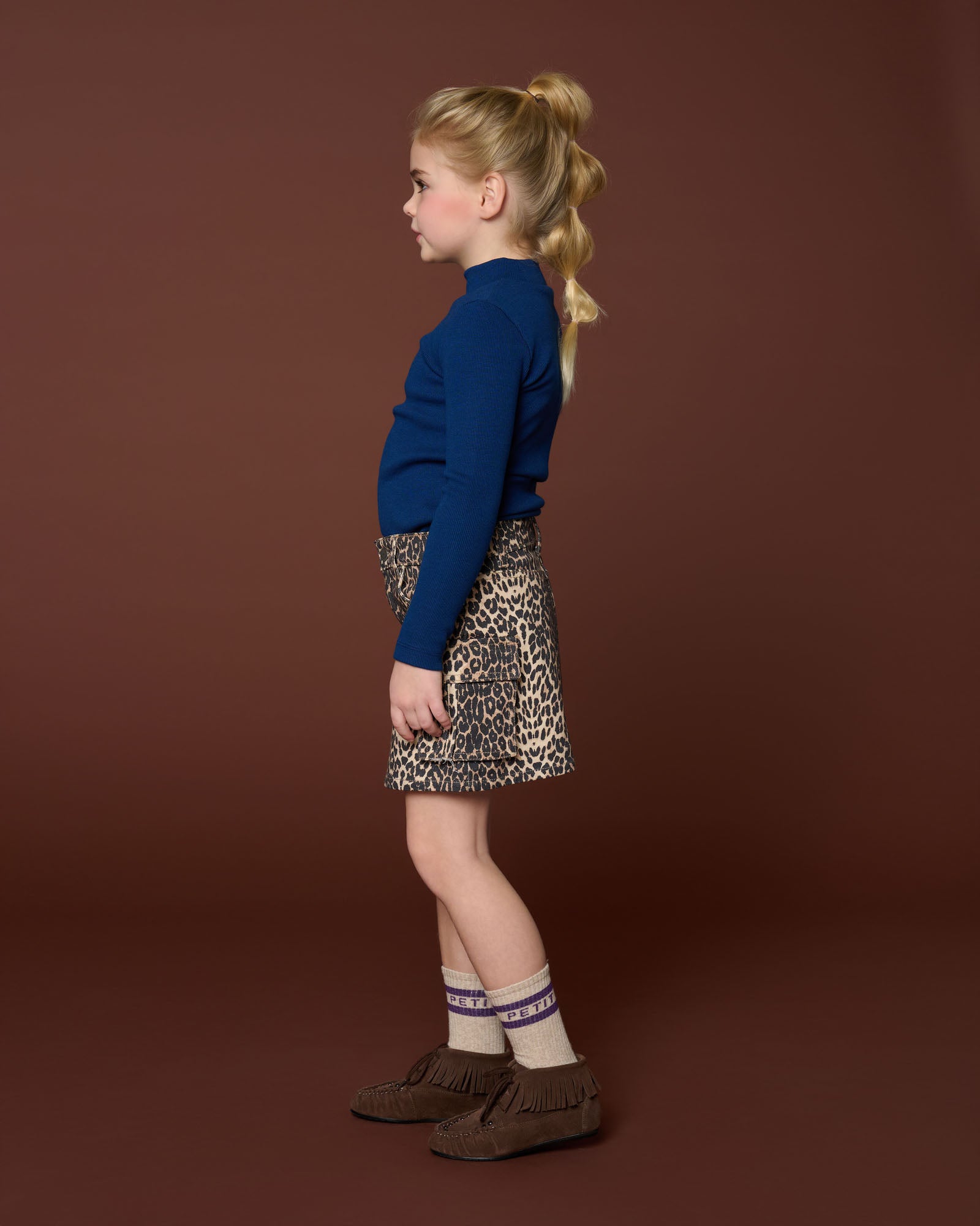 Petit Blush - rib turtle neck - dark blue