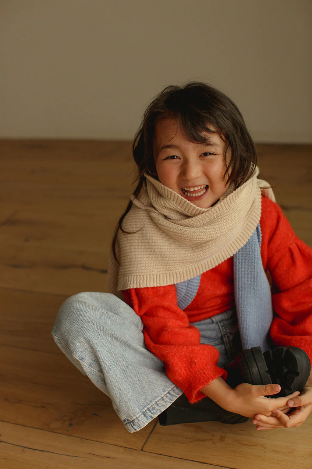 Hvid - tube scarf - cream