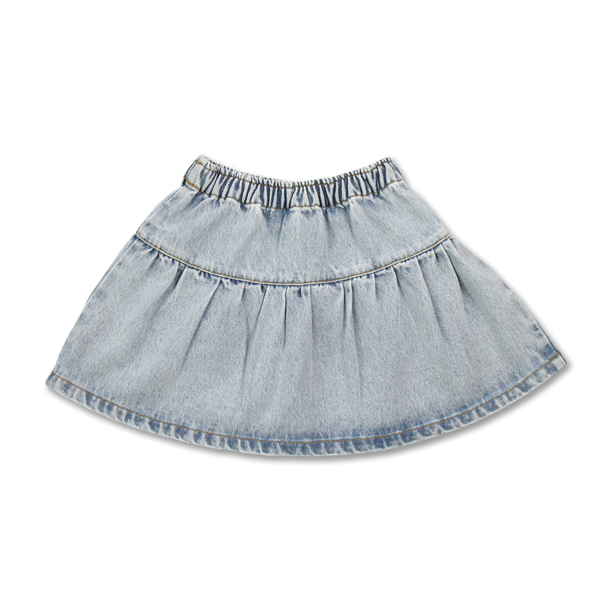 Petit Blush - jeans ruffle skirt - washed light blue