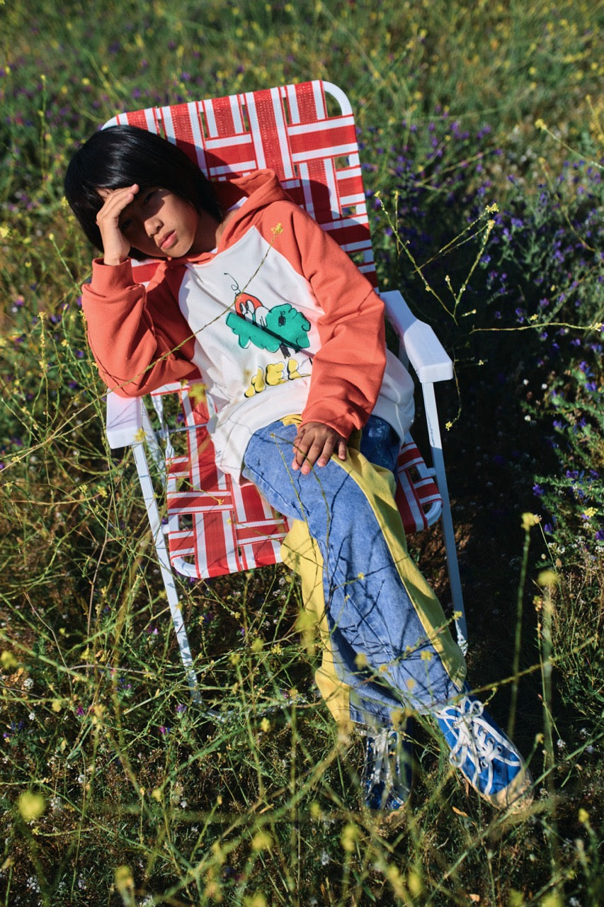 Bobo Choses - hello joy raglan sleeves hoodie - multicolor