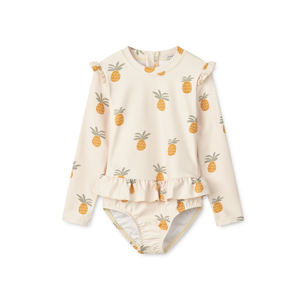 Liewood - sille printed swimsuit - pineapples / cloud cream
