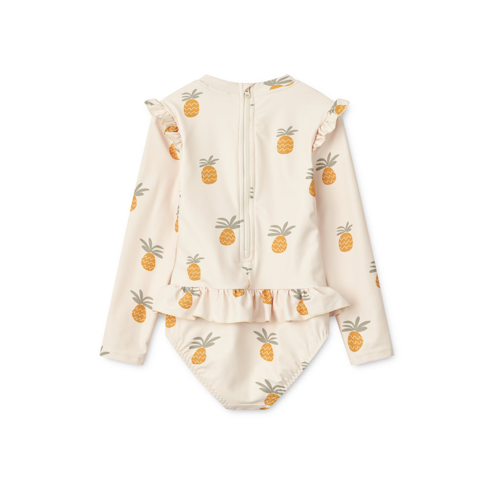 Liewood - sille printed swimsuit - pineapples / cloud cream