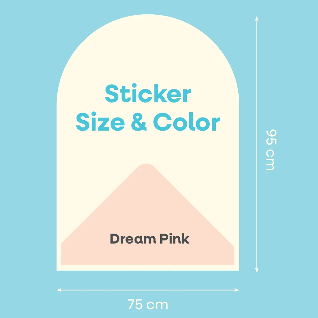 Cleverclixx - magnetic wall sticker 95x75cm - dream pink