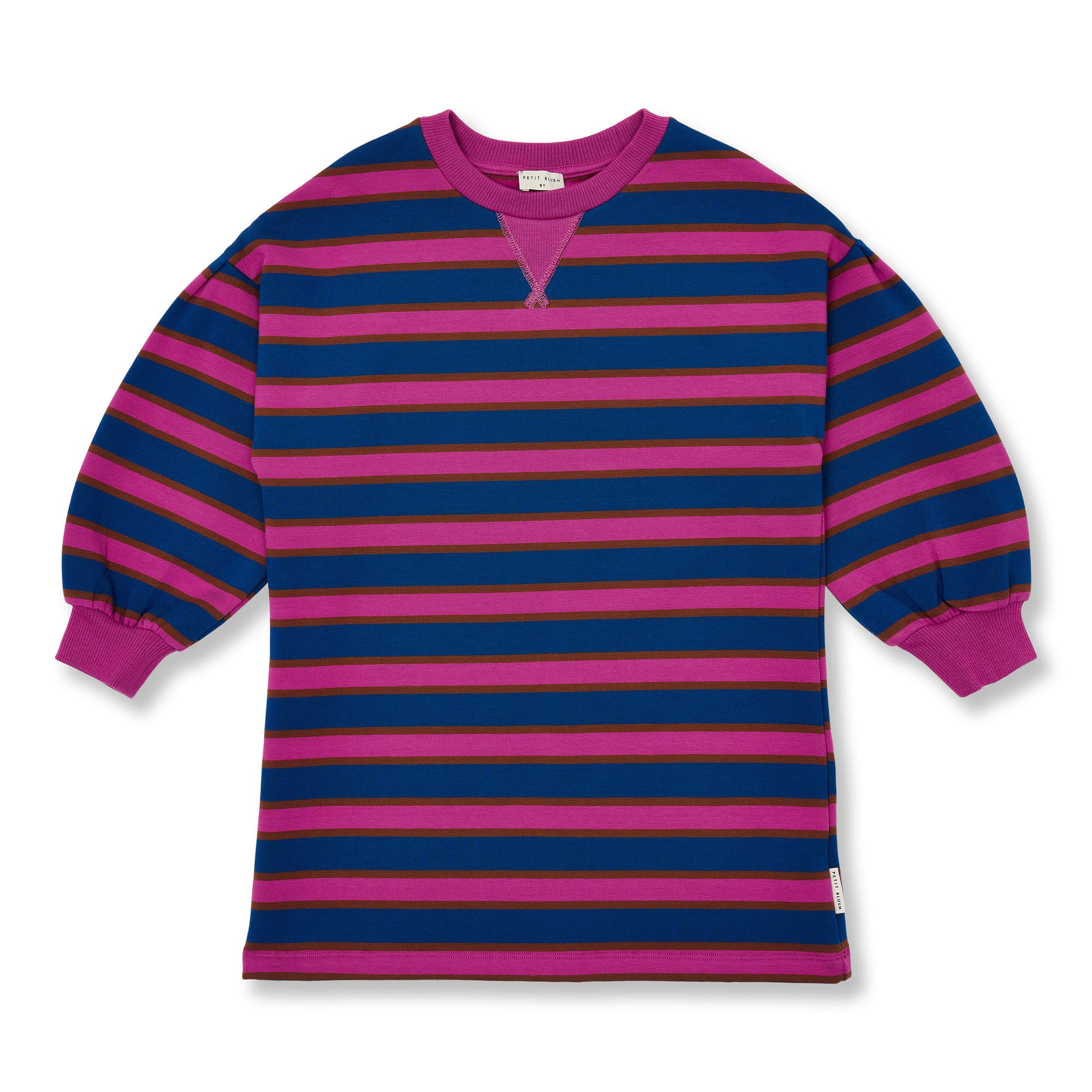 Petit Blush - sweater dress bisous - stripe