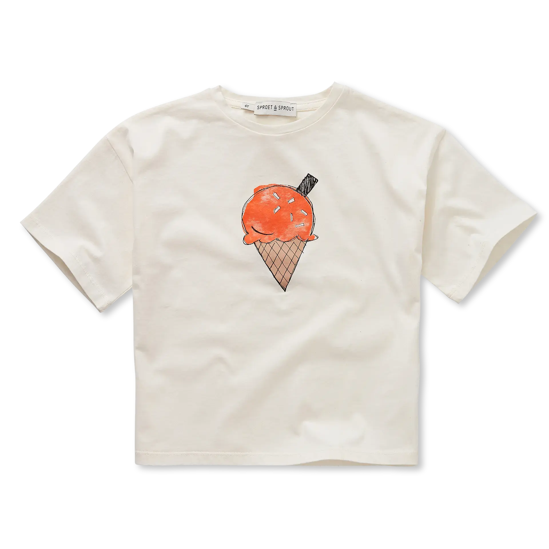 Sproet & Sprout - tshirt ice cream - off white