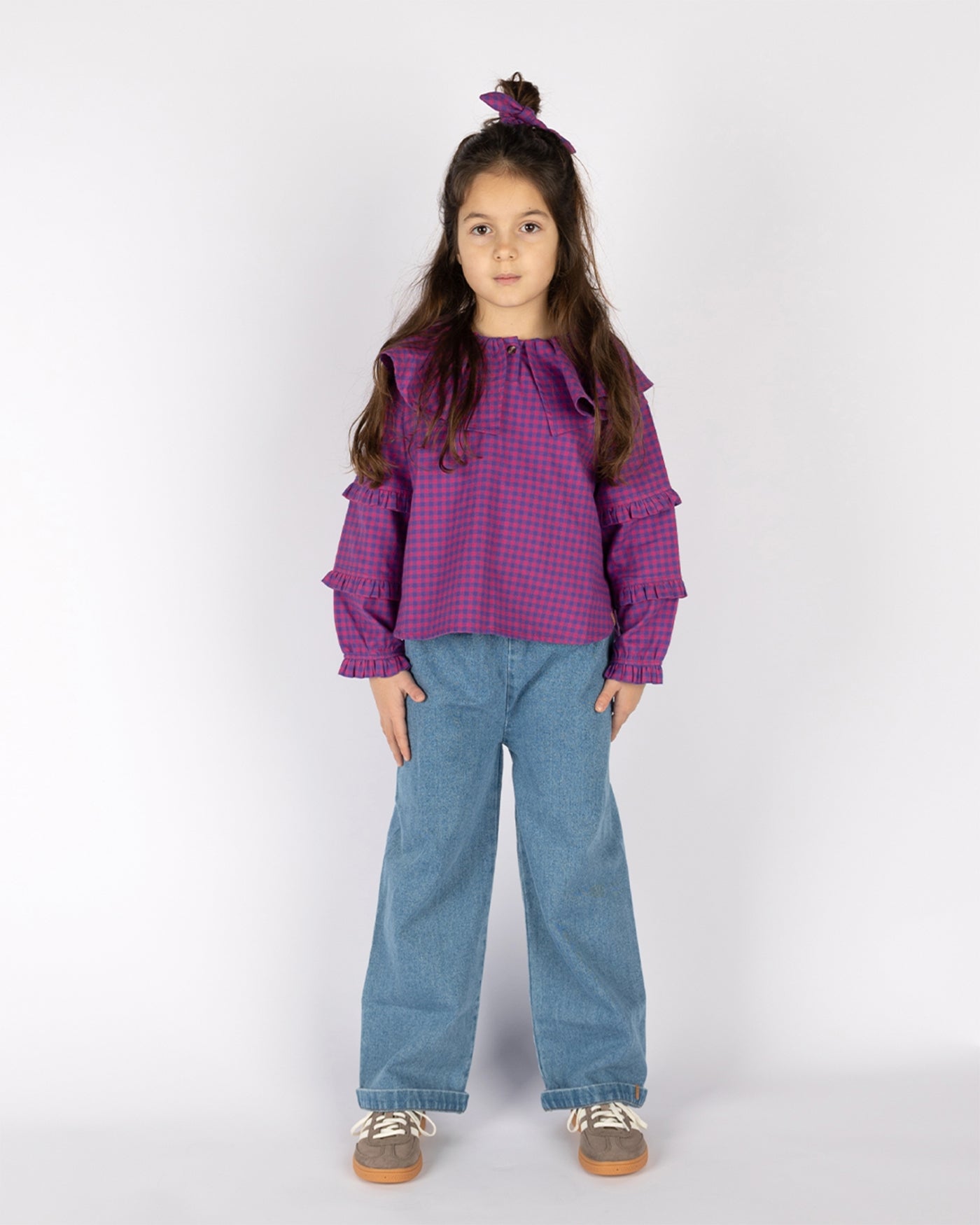 Nixnut - les blouse - blueberry checkered