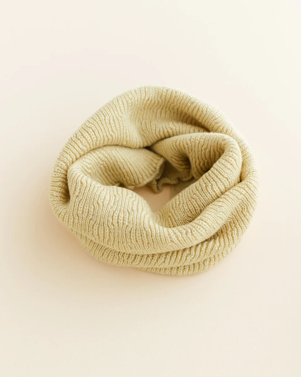Hvid - tube scarf - light yellow