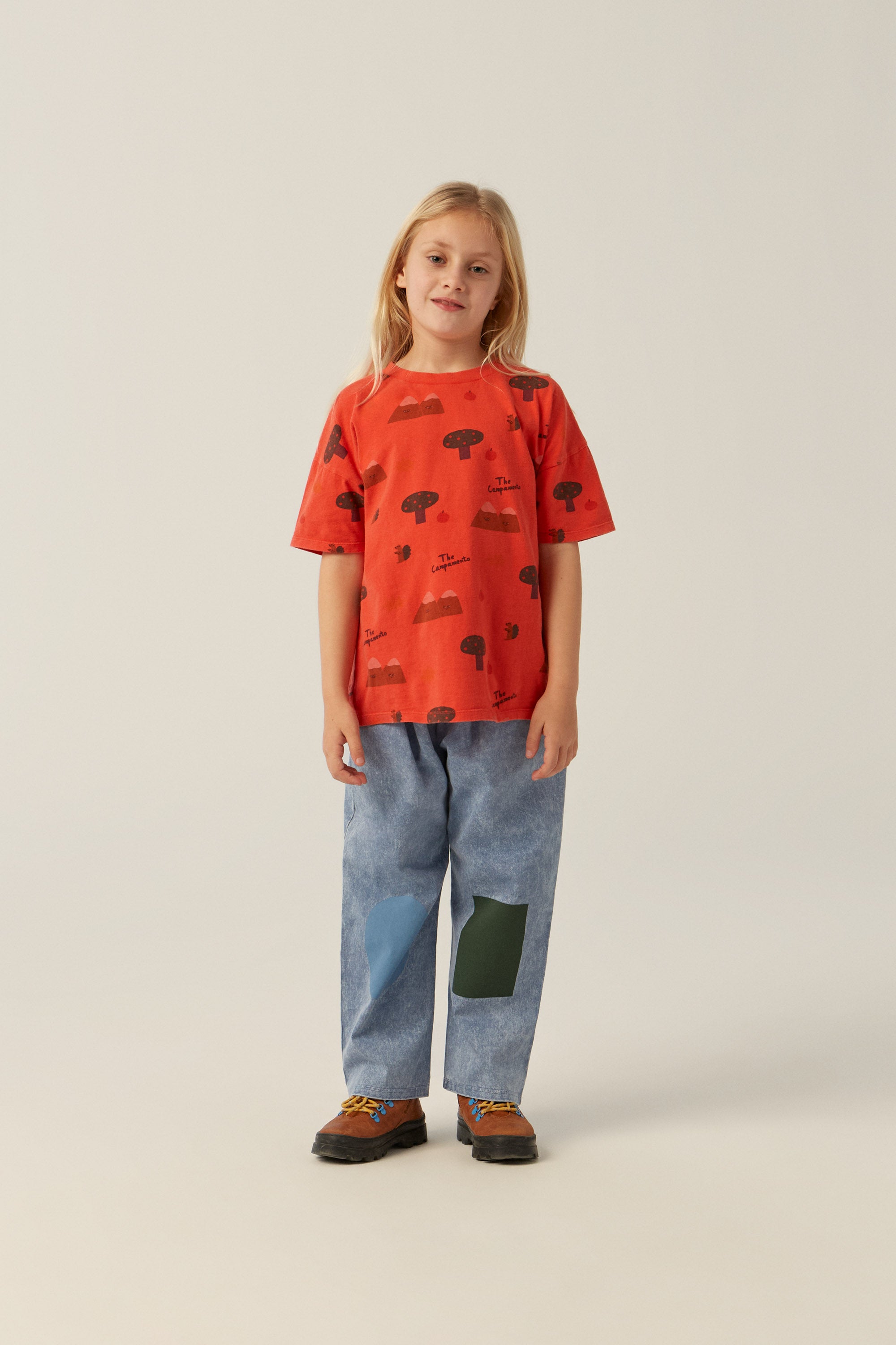 The Campamento - mountains tshirt - red