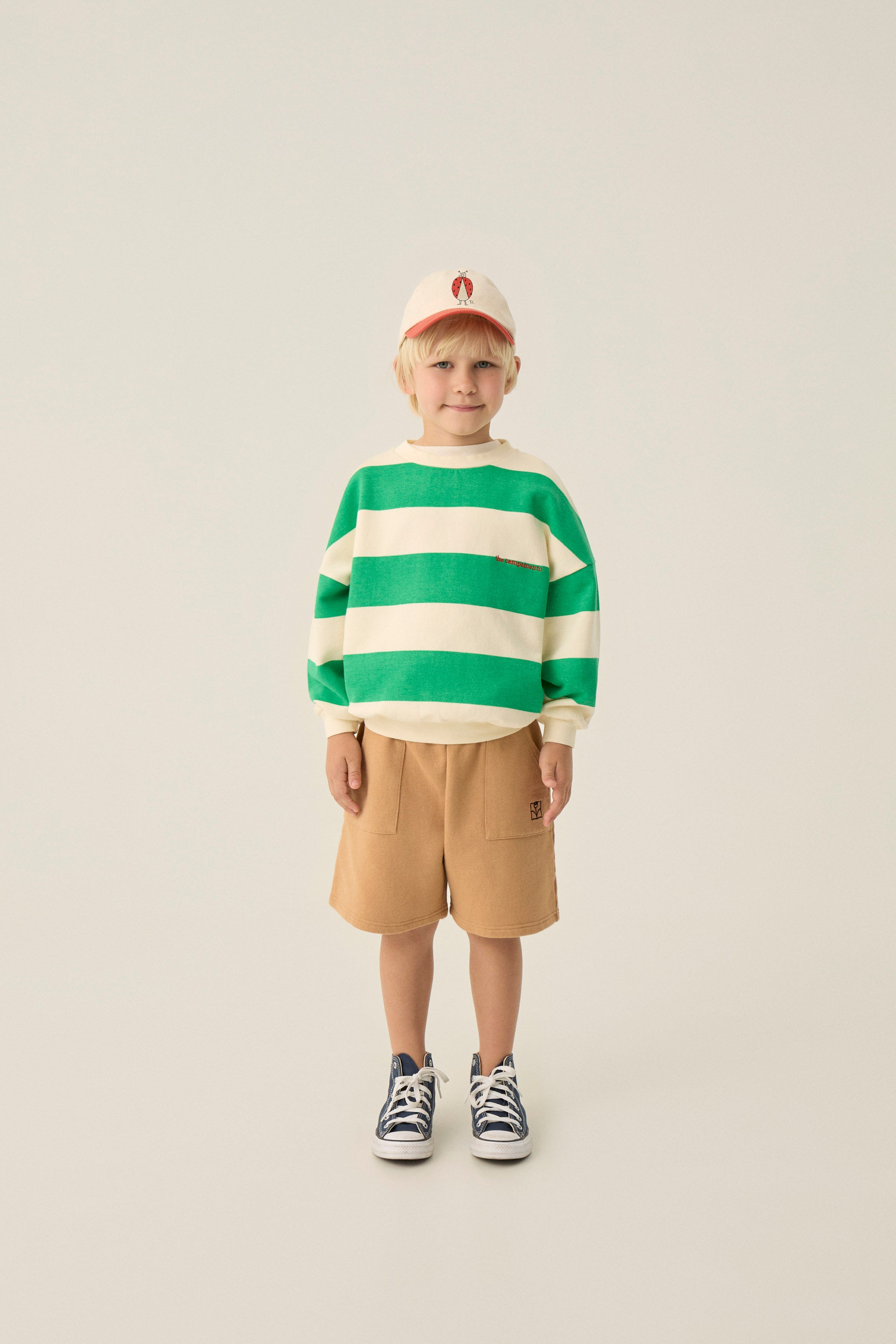 The Campamento - green stripes sweatshirt - green