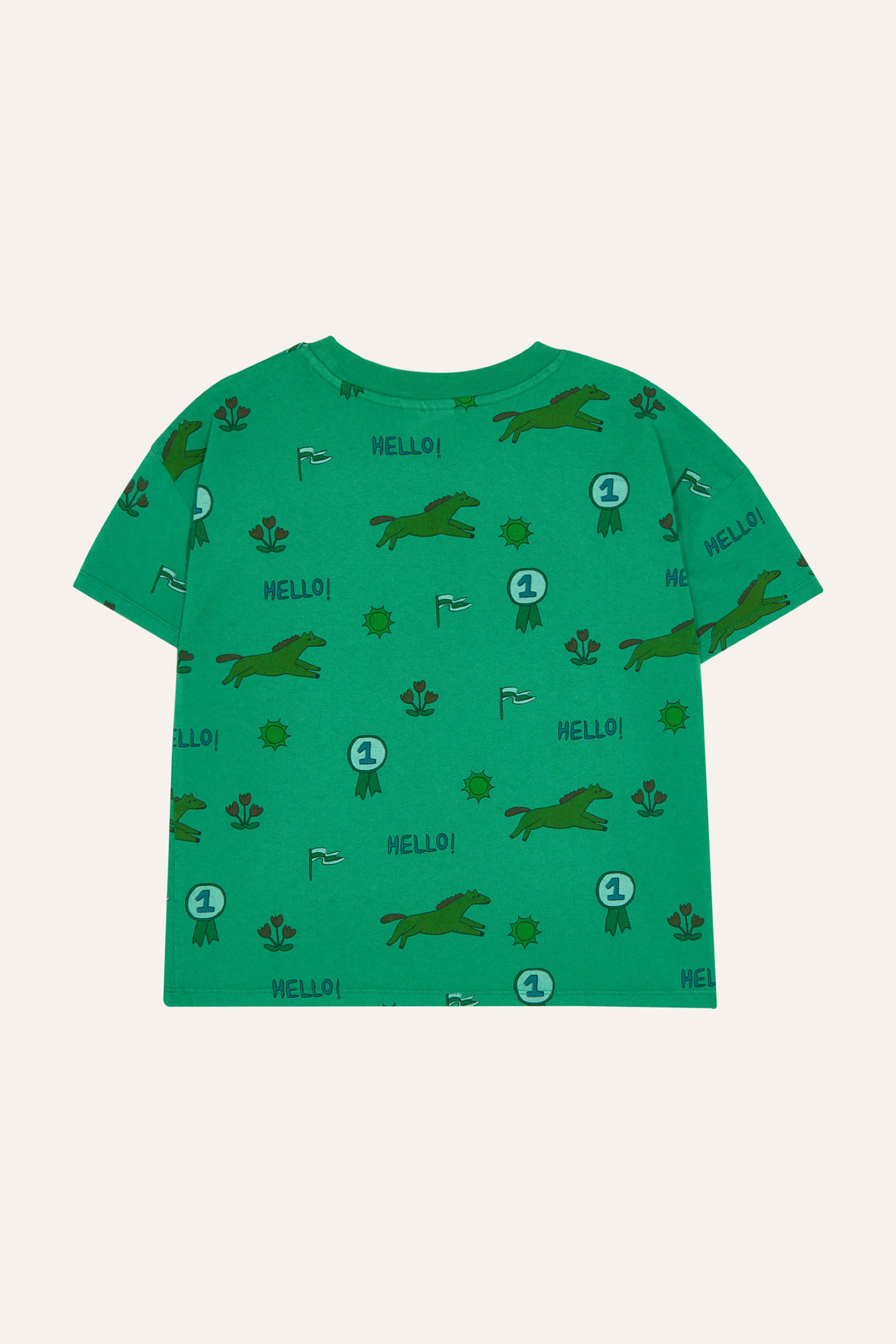 The Campamento - horses allover tshirt - green